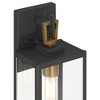 Possini Euro Design Possini Euro Trystin 13" High Black and Brass Outdoor Wall Light - 2 of 4