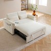NicBex Convertible Sofa Bed Couch with Side Pockets & Two Pillows,Velvet Upholstered Loveseat Sofa for Living Room,Bedroom - 2 of 4