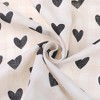 INSPIRE CHIC Women's Heart Printed Cotton Linen Lace Trim Square Scarves 1Pc - 4 of 4