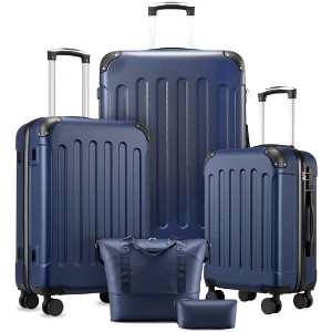 Luggage Sets 5 Piece, Hardside Suitcase with Wheels, TSA Approved - 1 of 4