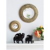 Wooakway 13.2"H Accent Mirror Floral Wall Mirror Novelty Bathroom/Vanity Mirror Gold - 2 of 4
