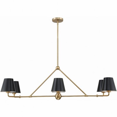 Crystorama Lighting Xavier 6 - Light Chandelier in  Vibrant Gold