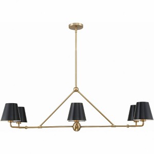 Crystorama Lighting Xavier 6 - Light Chandelier in  Vibrant Gold - 1 of 4