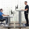Costway 48'' Sit to Stand Desk Adjustable Standing Workstation w/ Crank - 3 of 4