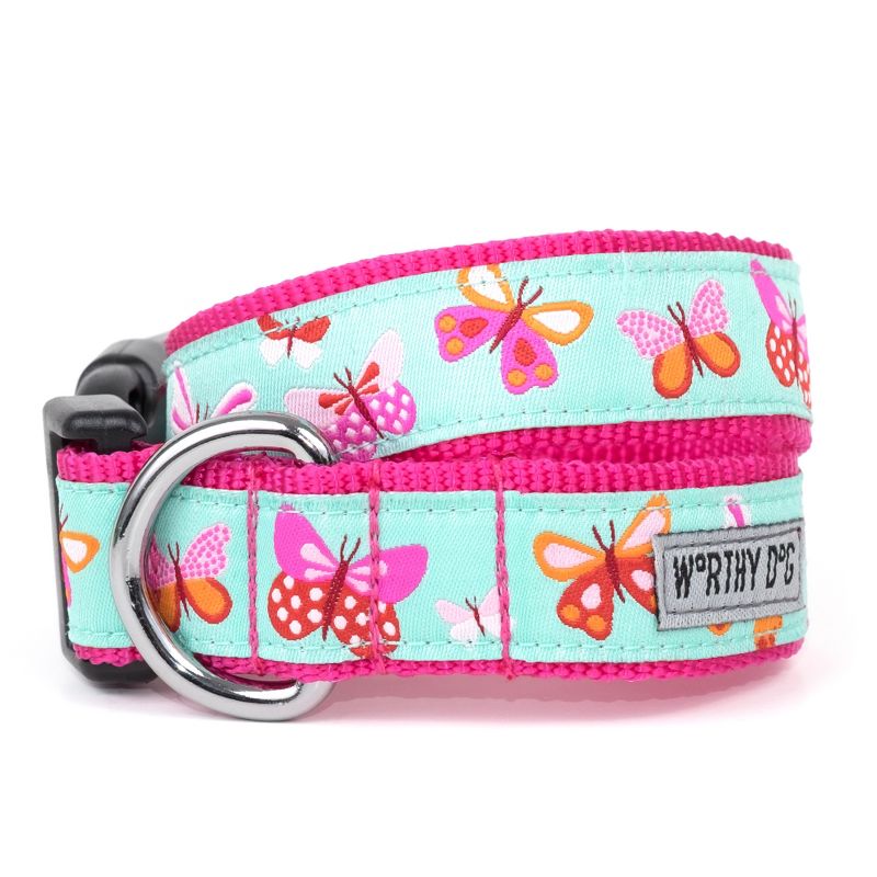 The Worthy Dog Butterflies Dog Collar, 1 of 2