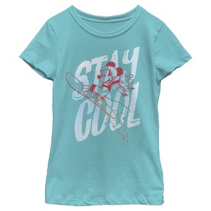 Girl's Mickey & Friends Stay Cool Snowboarding T-Shirt - 1 of 4