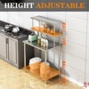 Heavy Duty Stainless Steel Table with Shelves Commercial Kitchen Prep Table with 2 Tier Overshelf - 4 of 4