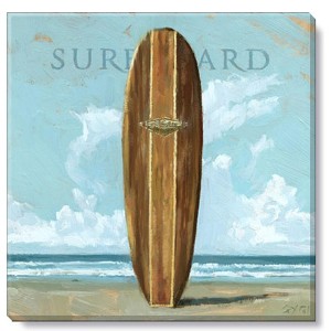 Sullivans Darren Gygi Surf Board Canvas, Museum Quality Giclee Print, Gallery Wrapped, Handcrafted in USA 9"W x 9"L Multicolored - 1 of 4