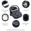 The Peanutshell Seasonal Car Seat Cover, Black Camo, Black/Gray - 4 of 4