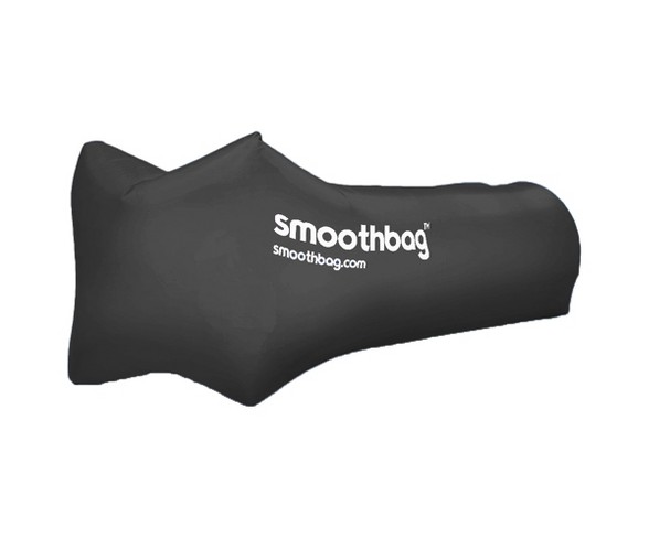 SmoothBag&#153; Portable Inflatable Pop-Up Lounging Sofa with Built-in Headrest - Black