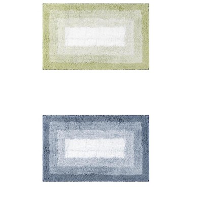 Unique Bargains Non-Slip Absorbent Soft Plush Shaggy Bath Mats 2 Pcs