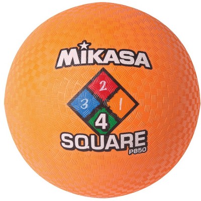 Mikasa Rubber Cover Playground Ball, 8-1/2 Dia in, Neon Orange, 4-Square, Round