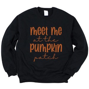 Simply Sage Market Women's Graphic Sweatshirt Meet Me At The Pumpkin Patch Script - 1 of 4