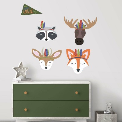 RoomMates Sleepy Woodland Animals Peel and Stick Giant Wall Decal