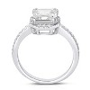 Guili Elegant Sterling Silver Ring with Asscher-Cut Cubic Zirconia for a Classic, Timeless Design with Sparkling Brilliance, Size 6, 7, and 8. - 2 of 3