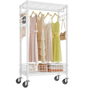 VIPEK R1 Rolling Clothes Rack with Jewelry Pegboards Organizer & Lockable Wheels & Removable Baskets - 1 of 4