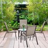Costway 4PCS Patio Chairs Garden Deck Yard with Armrest Brown/Beige/Gray - 3 of 4