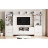 4-Piece Multifunctional TV Stand and Storage Unit with Fluted Line Design, 13 Shelves and 8 Drawers for Living Room - 3 of 4