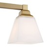Regency Hill Mencino Modern Wall Light Warm Brass Hardwire 35 1/4" 5-Light Fixture Etched Opal Glass Shade for Bedroom Bathroom Vanity Living Room - 3 of 4