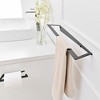 BWE 4-Piece Bath Hardware Set with 2 Towel Bars,Inlcuded Towel Hook and Toilet Paper Holder in Black - 2 of 4