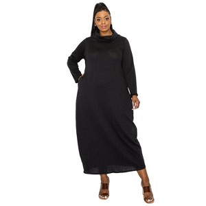 L I V D Women's Lana Cowl Turtle Neck Pocket Sweater Dress - 1 of 3