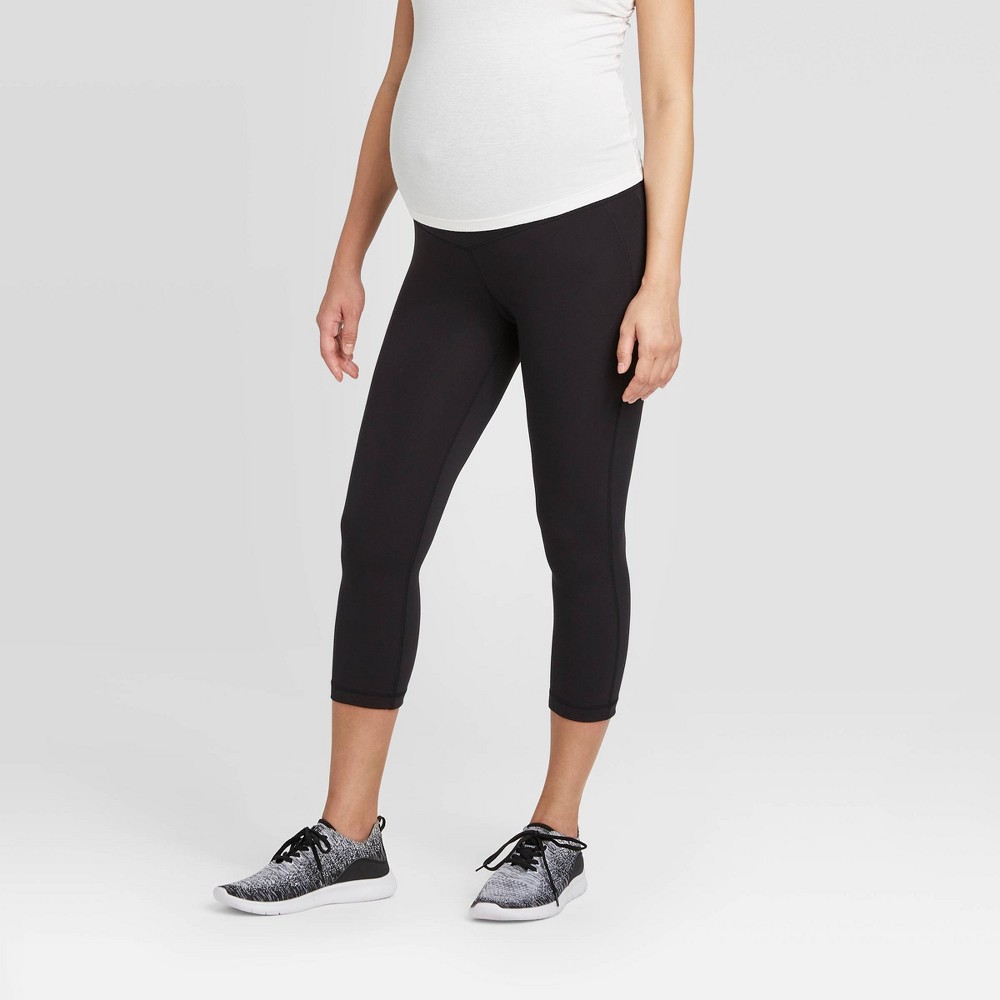 Over Belly Active Capri Maternity Pants - Isabel Maternity by Ingrid & Isabel™ Black S