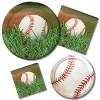 24ct Baseball Paper Plates White - 2 of 3