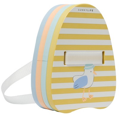 Sunnylife Kids Bubble Back Float Sid Seagull Mustard Stripe -Adjustable Swim Aid