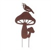 Metal Bird and Mushroom Garden Stake (Set of 2) - 4 of 4