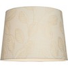 Springcrest 13" Top x 15" Bottom x 11" High x 11" Slant Print Lamp Shade Replacement Medium Silver Leaf Tapered Drum Traditional Spider Harp Finial - 3 of 4
