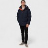 Canada Weather Gear Men's Heavyweight Puffer Jacket with Hood – Winter Coat with Orange Trim, Insulated Windproof Outerwear - 3 of 4