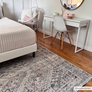 Hauteloom Barny Tan Flat Pile Washable Area Rug - 1 of 4