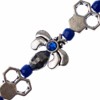 John Bead 5inch Dark Blue & Black Antique Silver Honeycomb and Bees Bead Strand - 2 of 4