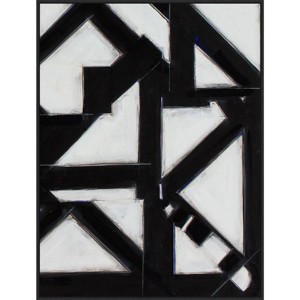 32" x 42" Topographic V by Rob Delamater Framed Canvas Wall Art Print - Amanti Art: Modern Style, Polystyrene Frame, Lithograph Medium - 1 of 4