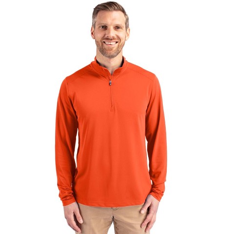 Cutter & Buck Virtue Eco Pique Recycled Quarter Zip Mens Pullover - Red - XXXL