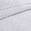 Sapphtopaz 3-Piece Reversible Bedspread Set, Oversized Medallion Quilted Coverlet with Matching Shams, Ultra-Soft Microfiber Fabric Bedding Set - 4 of 4