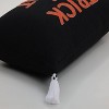 12"x20" Oversize Trick or Treat Ghost Lumbar Throw Pillow Black/Orange/White - Pillow Perfect - 2 of 3