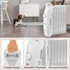 Karl Home 600-Watt Portable Electric Space Heater Oil Filled Radiator Heater in White - 3 of 4