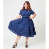 Unique Vintage Women's Plus Boatneck Swing Dress - 4 of 4