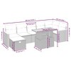 vidaXL 8 Piece Patio Sofa Set with Cushions - Gray Poly Rattan without Storage - 4 of 4