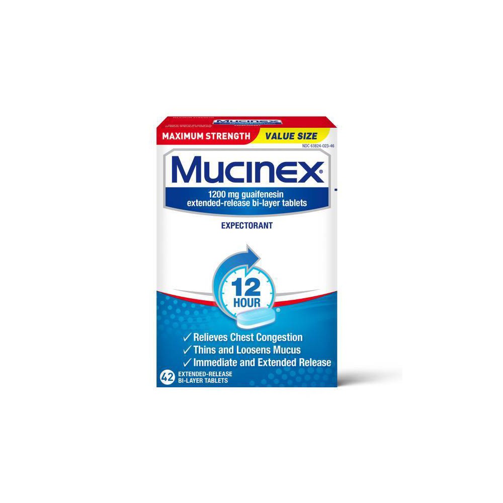 Mucinex SE Maximum Strength Cough & Congestion Relief Extended Release Tablets - Guaifenesin - 42ct