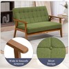 MOONMISS Mid-Century Modern Solid Loveseat Settees Upholstered Linen Loveseat,2 Seater Cushioned Couch for Small Spaces - 4 of 4