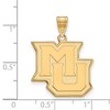 Black Bow Jewelry 10k Yellow Gold Marquette Golden Eagles NCAA Large Pendant - 2 of 3