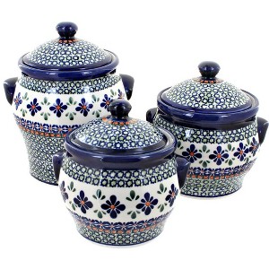 Blue Rose Polish Pottery 1300 Zaklady Canister Set - 1 of 1