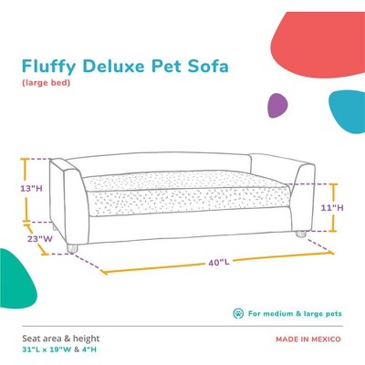 Small Orthopedic Chocolate Leatherette Dog Sofa Bed