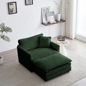 NicBex Modular Sofa Chair, Comfy Deep Single Sofa, Upholstered Sleeper Sofa with 1 Toss Pillow, Sectional Couch for Living Room, Reading Armchair - 1 of 4
