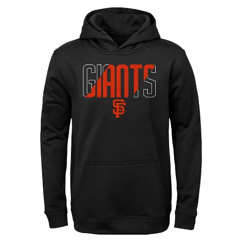 MLB San Francisco Giants Boys' Line Drive Poly Hooded Sweatshirt - L