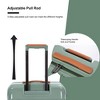 ORRD 28" Lightweight Suitcase w/TSA Lock & USB Port - Spinner Wheels, Green Artificial Leather, Wheel Lock - 4 of 4