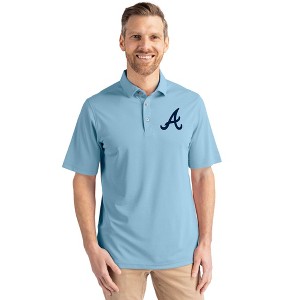 Atlanta Braves Cutter & Buck Virtue Eco Pique Recycled Mens Polo - 1 of 1