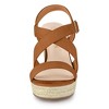 Allegra K Women's Espadrille Ankle Strap Crisscross Strap Wedges Sandals - 3 of 4
